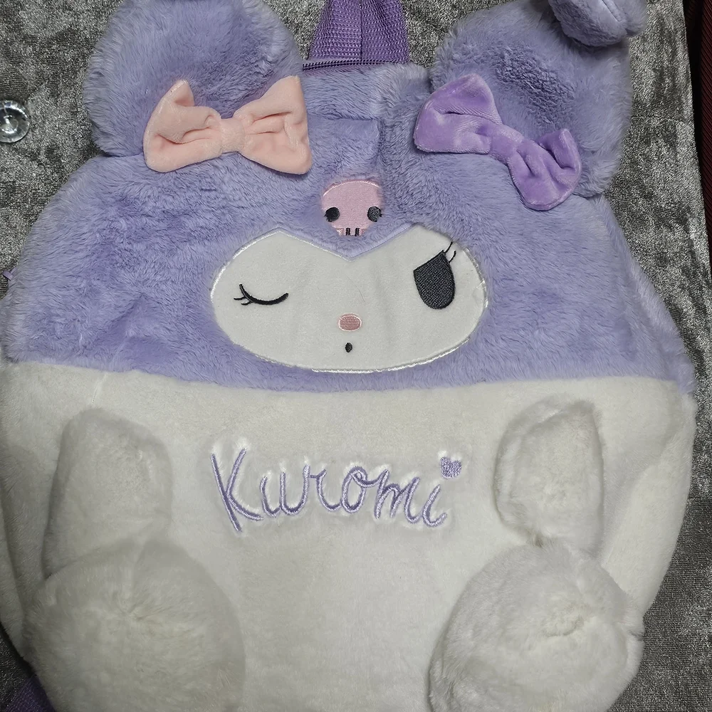 Kuromi Purple Backpack | Cartoons Mini Backpack anime character plush mochi
